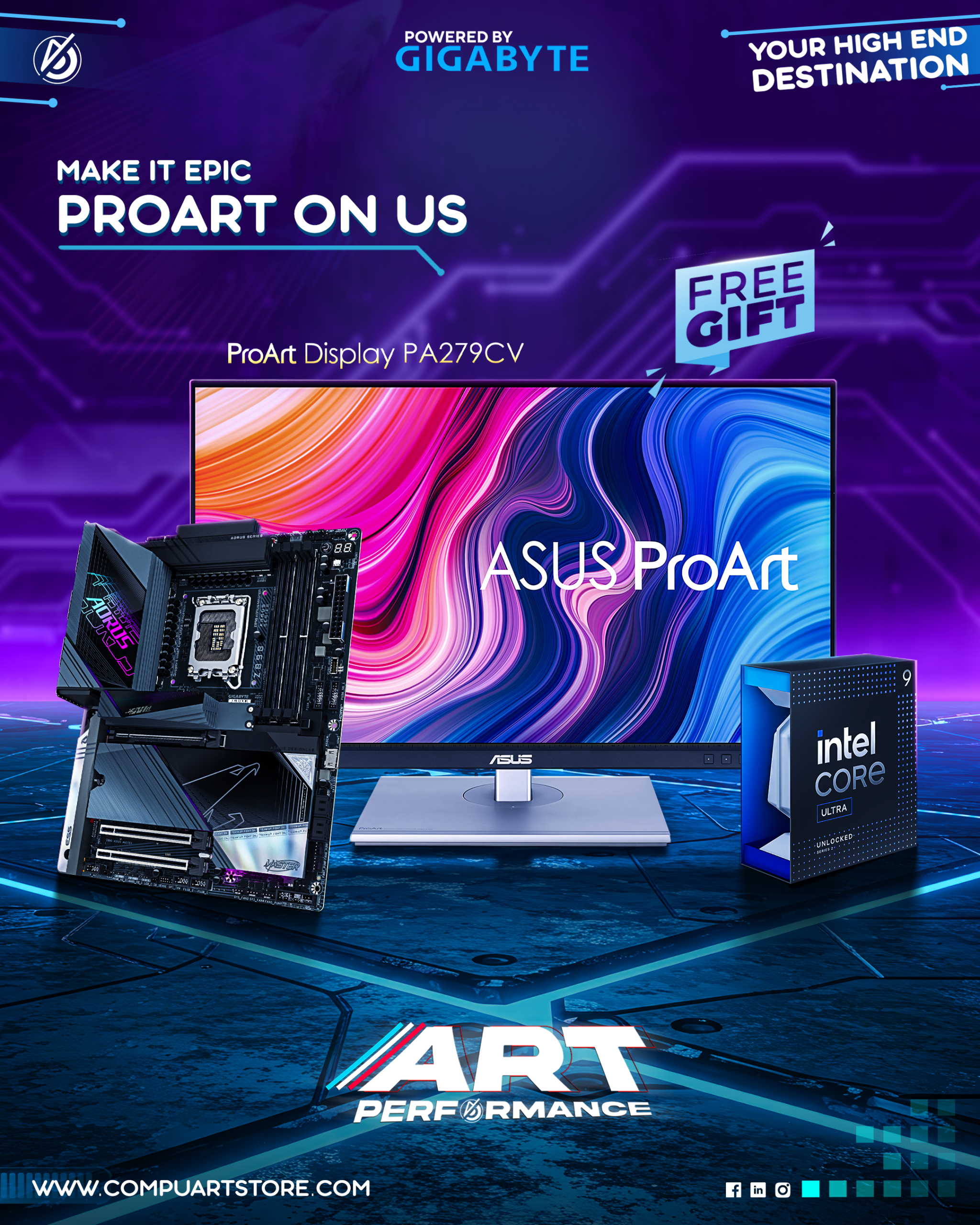 MAKE IT EPIC, PRO ART ON US  ULTRA 9 RTX 5080